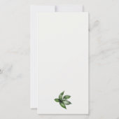 Chic Tropical Rainforest Toucan Wedelmenu Karte (Rückseite)