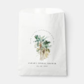 Chic Tropical Watercolor Palm Trees Brautparty Geschenktütchen (Vorderseite)
