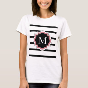 CHIC TSHIRT_ ADRETTES PINK/BLACK AUF SCHWARZEN T-Shirt