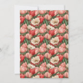 Chic Tulip Charm Surprise Birthday Party Einladung (Rückseite)