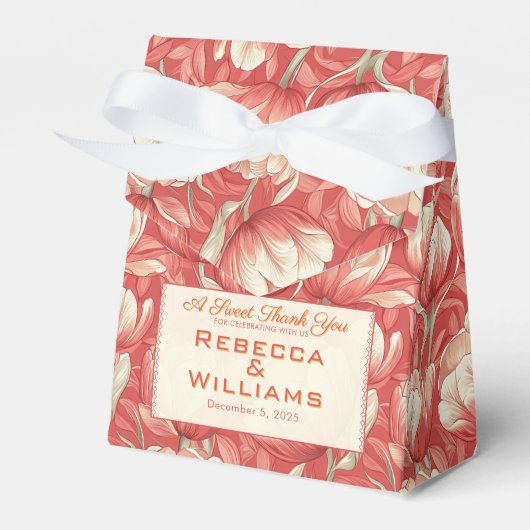 Chic Tulip Fantasy City Wedding Geschenkschachtel (Vorderseite)