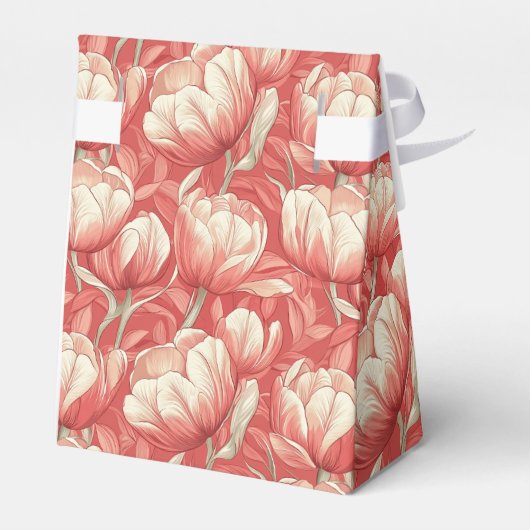 Chic Tulip Fantasy City Wedding Geschenkschachtel (Rückseite)