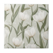 Chic Tulip Keramik Fliesen für rustikale Küche (Vorderseite)