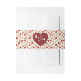 Chic Tulpen-Blume Traditionelle Hochzeit Einladungsbanderole