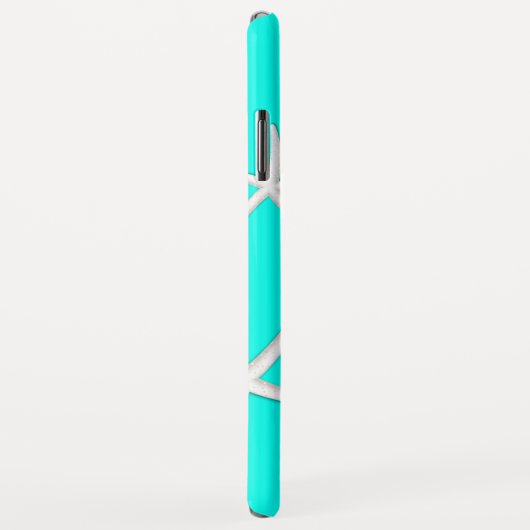 Chic Türkis Blue Starfish Case-Mate iPhone Hülle (Hinten/Rechts)