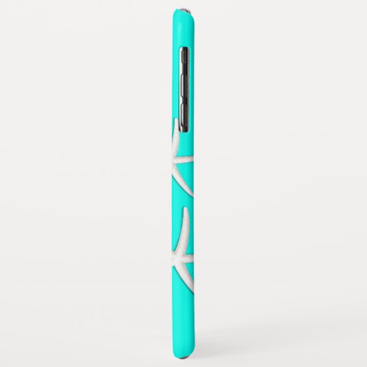 Chic Türkis Blue Starfish Case-Mate iPhone Hülle (Hinten/Links)