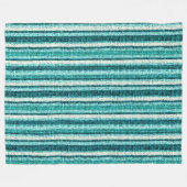 Chic türkis gestreifte Fleecedecke (Vorderseite (Horizontal))