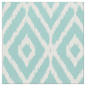 Chic Türkis-Ikat-Diamantmuster Stoff (Nahaufnahme)