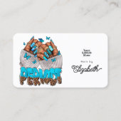 Chic Turquoise African American Nail Salon Visitenkarte (Vorderseite)