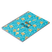 Chic Turquoise Aqua Blue Gold Diamonds Notizblock (Linke Seite)