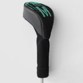 Chic Turquoise Drift Glitzer Monogram Name Golf Headcover (angewinkelt)