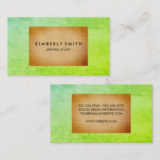 Chic Two Tone Color Blocks Visitenkarte (Vorne/Hinten)