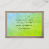 Chic Two Tone Textur Visitenkarte (Rückseite)