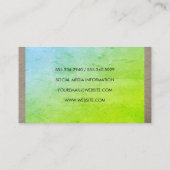 Chic Two Tone Textur Visitenkarte (Rückseite)