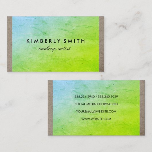 Chic Two Tone Textur Visitenkarte (Vorne/Hinten)