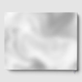 Chic Type Script Serif Custom Pearlescent Wedding Gästebuch (Rückseite)