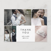 Chic Typografie 4 Foto-Vorlage Vielen Dank Postkarte (Vorderseite)