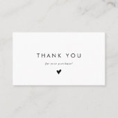 Chic Typografie Danke Business Card Visitenkarte (Vorderseite)