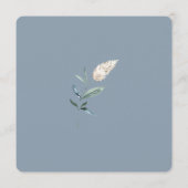 Chic Typografie Dusty Blue Wedding Menükarte (Rückseite)