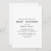 Chic Typografie | Einladung der Babydusche (Vorne/Hinten)