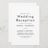 Chic Typografie | Einladung zur Hochzeitsempfehlun (Vorne/Hinten)