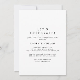 Chic Typografie feiern Einladung