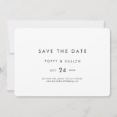 Chic Typografie Horizontal Save The Date (Vorderseite)