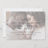 Chic Typografie | Horizontale Foto-Hochzeit Einladung (Vorderseite)