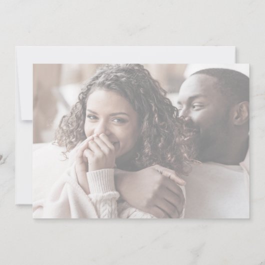 Chic Typografie | Horizontale Foto-Hochzeit Einladung (Rückseite)