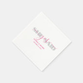 Chic Typografie Sie sagte Yes Paper Napkin Serviette (Ecke)