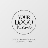 Chic Typografie Transparentes Firmenlogo Fensteraufkleber (Blatt)