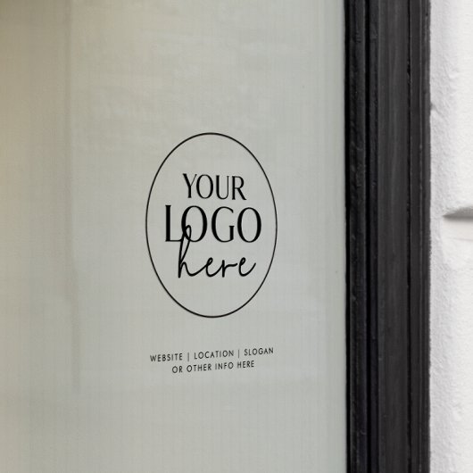 Chic Typografie Transparentes Firmenlogo Fensteraufkleber