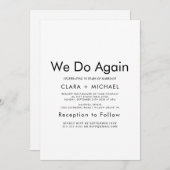 Chic Typografie "We Do Again" - Erneuerung Einladung (Vorne/Hinten)