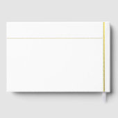 Chic Typografie weiße minimalistische Folie Hochze Gästebuch (Rückseite)