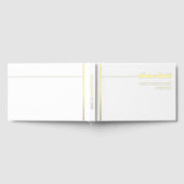 Chic Typografie weiße minimalistische Folie Hochze Gästebuch (Voll)