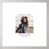 Chic Typografy Abschluss Guest Signature Poster (Vorne)