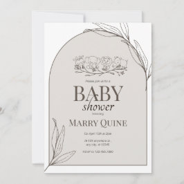 Chic Typografy Baby Shower Einladung