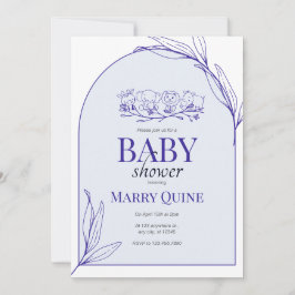 Chic Typografy Baby Shower Einladung