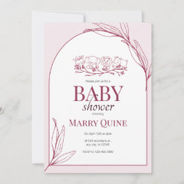 Chic Typografy Baby Shower Einladung