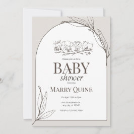 Chic Typografy Baby Shower Einladung