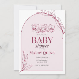 Chic Typografy Baby Shower Einladung
