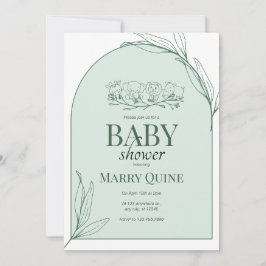 Chic Typografy Baby Shower Einladung