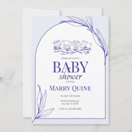 Chic Typografy Baby Shower Einladung
