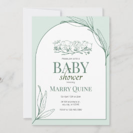 Chic Typografy Baby Shower Einladung