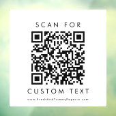 Chic Typografy Business Custom QR Code Fensteraufkleber (Blatt 3)