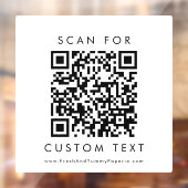 Chic Typografy Business Custom QR Code Fensteraufkleber (Blatt 2)
