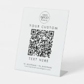 Chic Typografy Business Logo Custom QR Code Sockelschild (Vorderseite)