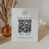 Chic Typografy Business Logo Custom QR Code Sockelschild