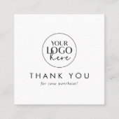 Chic Typografy Business Logo QR Code Vielen Dank Rabattkarte (Vorderseite)