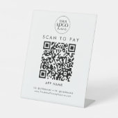 Chic Typografy Business Logo Scan zu bezahlen Sockelschild (Vorderseite)
